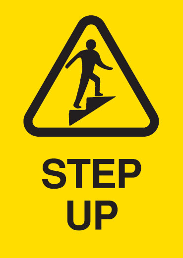 A4 Safety Signs - Step Up