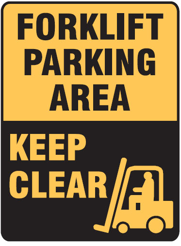 Warehouse Information Signs  - Forklift Parking Area