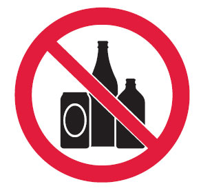 Prohibition Signs - No Alcohol- Picto Only