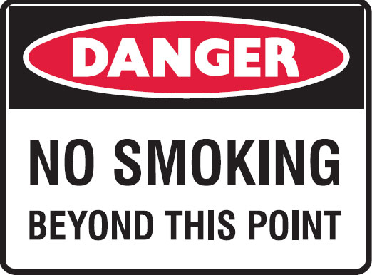 Ind Graphic Smoking Area Signs - No Smoking Beyond This Point