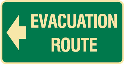 Exit/Evacuation Signs - Evacuation Route