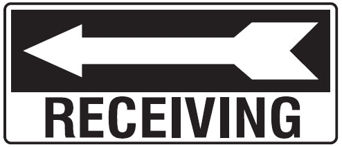 Receiving Despatch Signs - Receiving Left Arrow