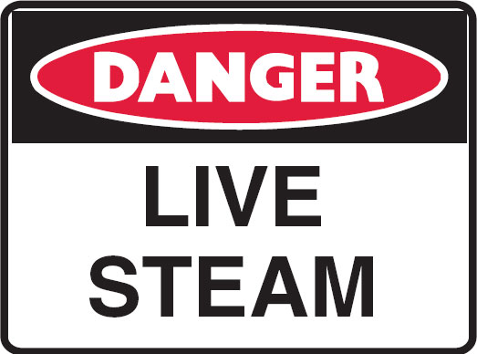 Hazardous Substance Signs - Live Steam
