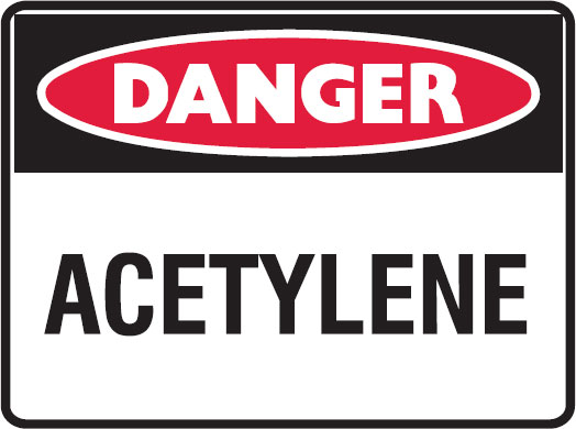Danger Signs - Acetylene