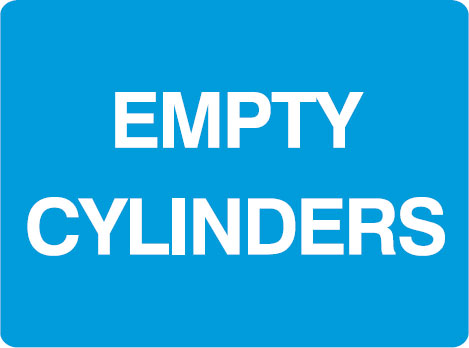 Hazardous Substance Signs - Empty Cylinders