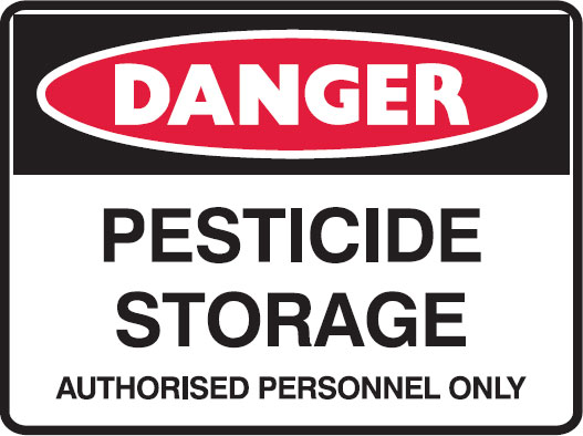 Hazardous Substance Signs - Pesticide Storage Authorised Personnel Only