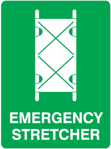 First Aid & Safety Signs - Emergency Stretcher