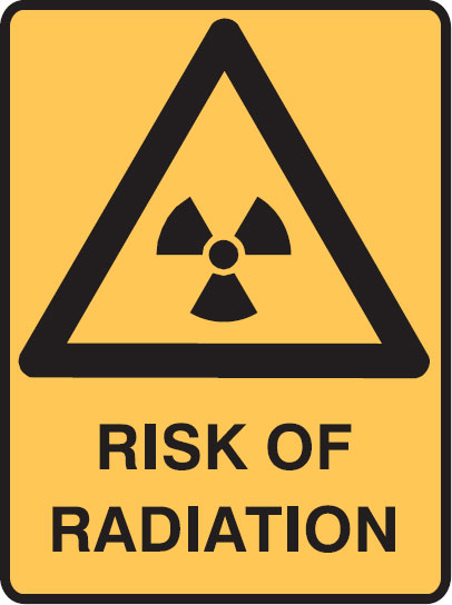 Radiation/Laser Signs - Risk Of Radiation W/Picto