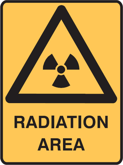 Radiation/Laser Signs - Radiation Area W/Picto