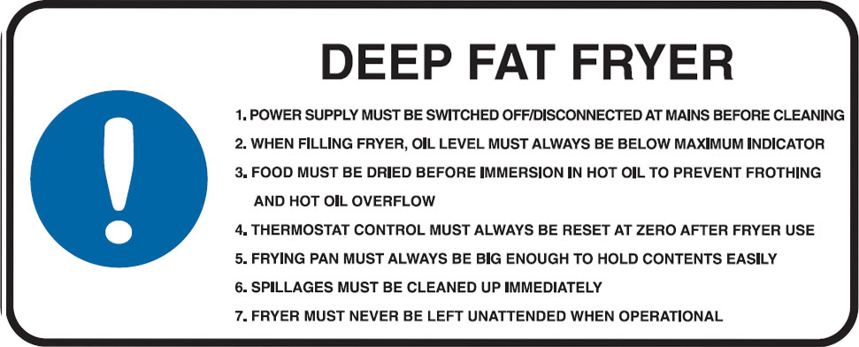 Kitchen Signs - Deep Fat Fryer