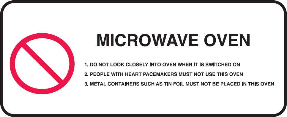 Kitchen Signs - Microwave Oven