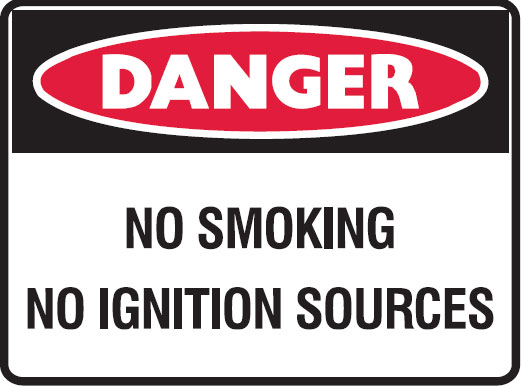 Small Labels - No Smoking No Ignition Sources