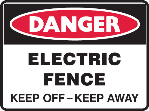 Electrical Hazard Signs - Electric Fence Keep Off-Keep Away