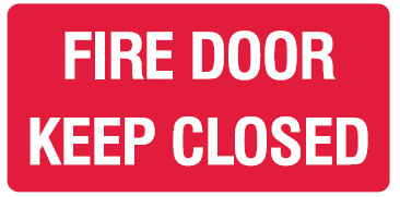 Fire Signs - Keep Door Keep Closed