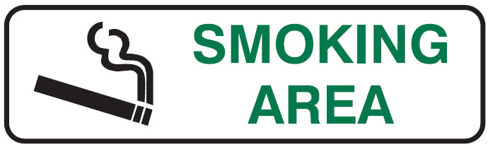 Mini Graphic Signs - Smoking Area