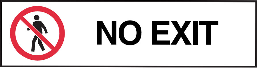 Overhead Signs - No Exit W/Picto