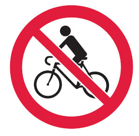 Prohibition Signs - No Bicycles-Picto Only