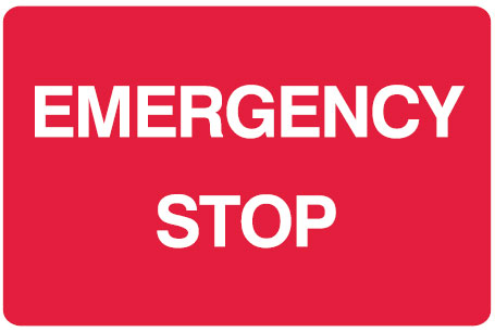 Machinery Signs - Emergency Stop