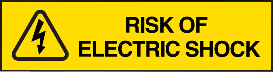 Overhead Signs - Risk Of Electric Shock W/Picto
