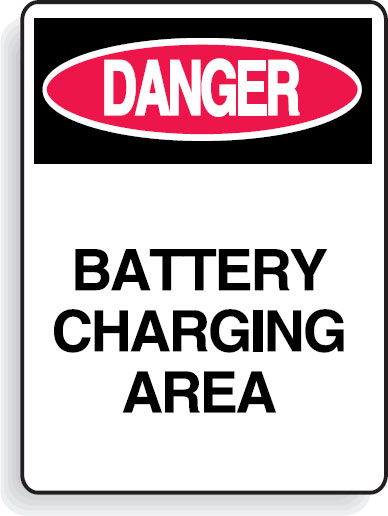 Battery Charging Signs - Battery Charging Area