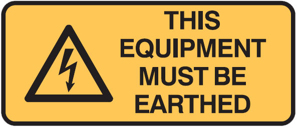 International Labels - This Equipment Must Be Earthed