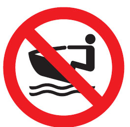 Water Safety Signs - No Jetski Picto