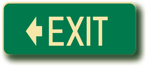 Exit & Evacuation Floor Signs - Exit Arrow, SetonGlo