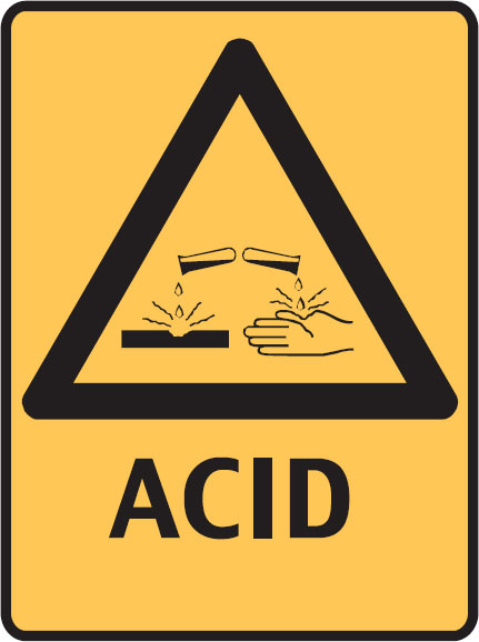 Hazardous Substance Signs  - Acid