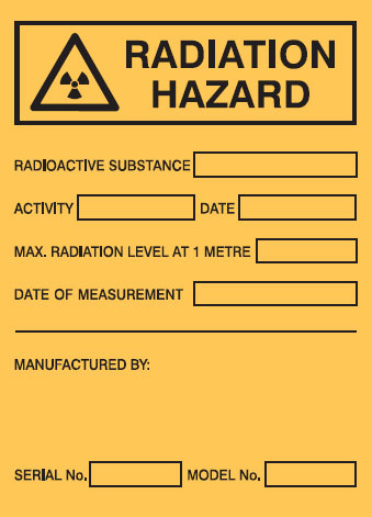 Laser/Radiation Signs  - Radiation Hazard Radioactive Substance..