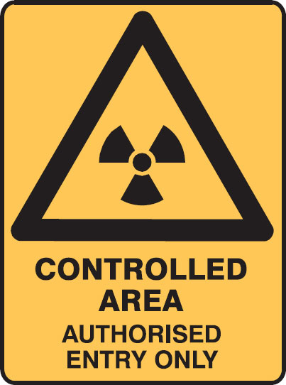 Laser/Radiation Signs  - Controlled Area Authorised Entry Only