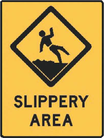 Water Safety Signs -Aussie - Slippery Area