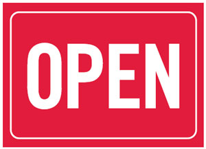Double Sided Warehouse Signs - Open / Closed
