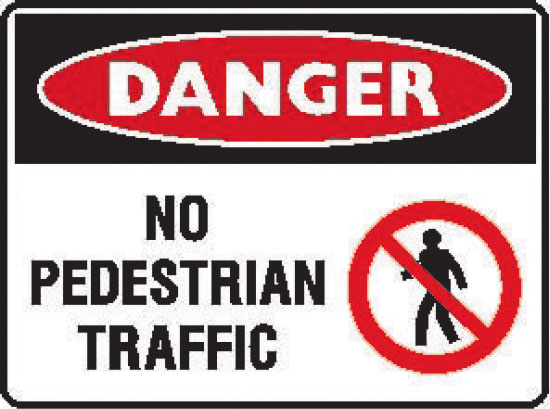 Laser/Radiation Signs  - No Pedestrian Traffic