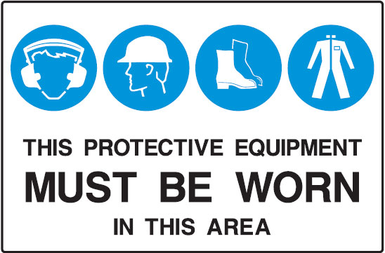Speciality Building Site Signs - This Protective Equipment Must Be Worn In This Area