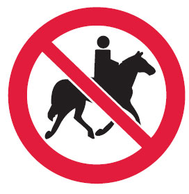 International Labels - No Horses Picto