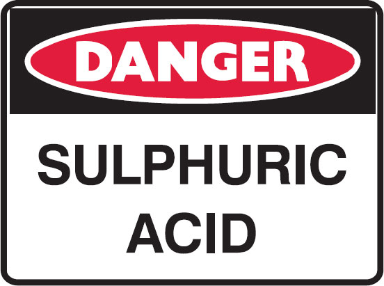 Mining Signs - Sulphuric Acid