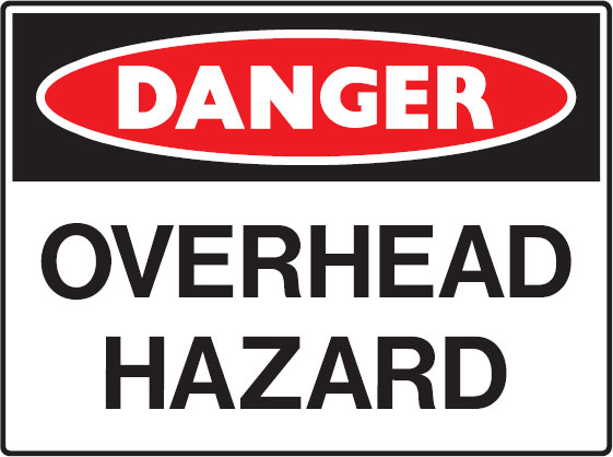 Mining Signs - Overhead Hazard
