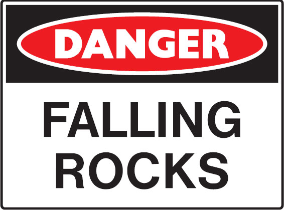 Mining Signs - Falling Rocks