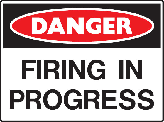Mining Signs - Firing In Progress