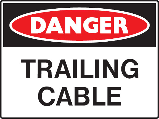 Mining Signs - Trailing Cable