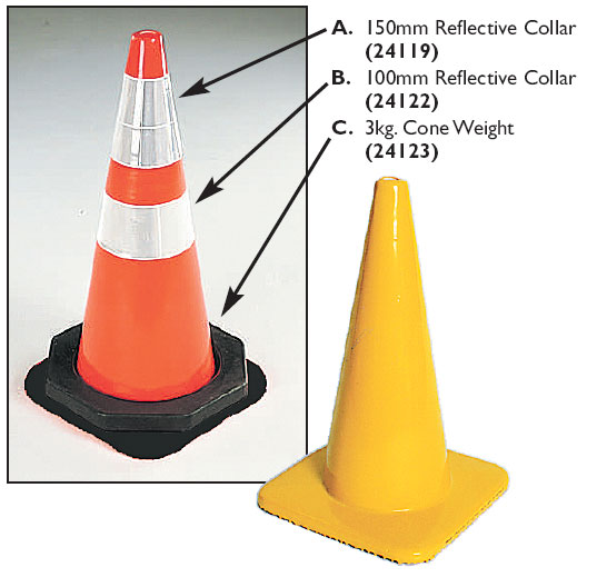 Reflective Collar for Traffic Cone 100mm