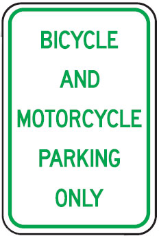 Parking Signs - Bicycle And Motorcycle Parking Only
