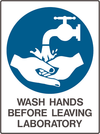 Laboratory Signs - Wash Hands Before Leaving Laboratory