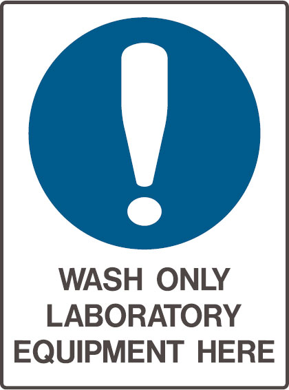 Laboratory Signs - Wash Only Laboratory Equipment Here
