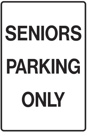 Car Park Station Signs - Senior Parking Only