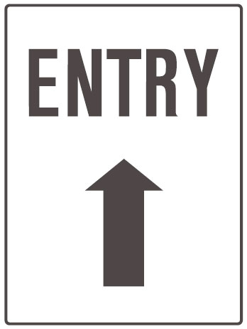 Car Park Station Signs - Entry Up Arrow