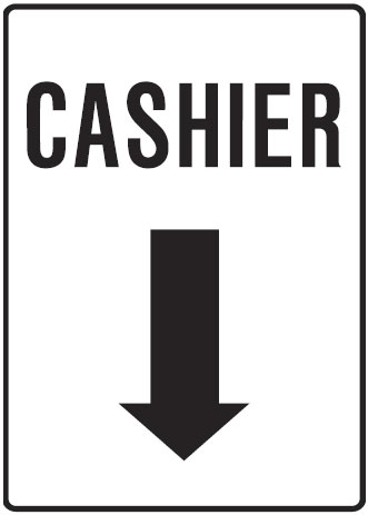 Car Park Station Signs - Cashier