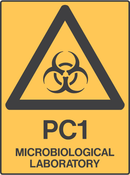 Laboratory Signs - Pc1 Microbiological Laboratory