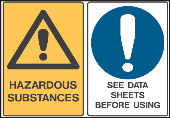 Multiple Warning Signs  - Hazardous Substances/See Data Sheets Before Using