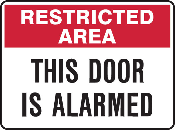 Restricted Area Signs - This Door Is Alarmed